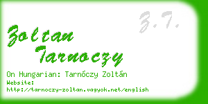 zoltan tarnoczy business card